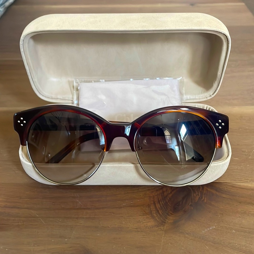 New Chloe Tortoise Frame Sunglasses